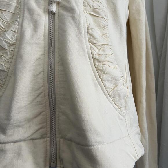 Prairie Underground Cream Cloak Hoodie 100% Organic Cotton Made in Seattle Sz L - Picture 3 of 9